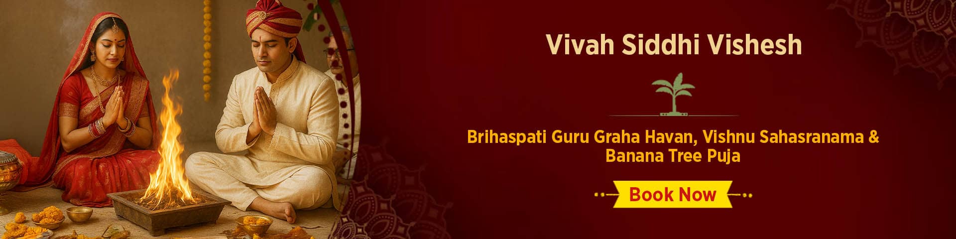 Brihaspati Guru Graha Havan, Vishnu Sahasranama and Banana Tree Puja