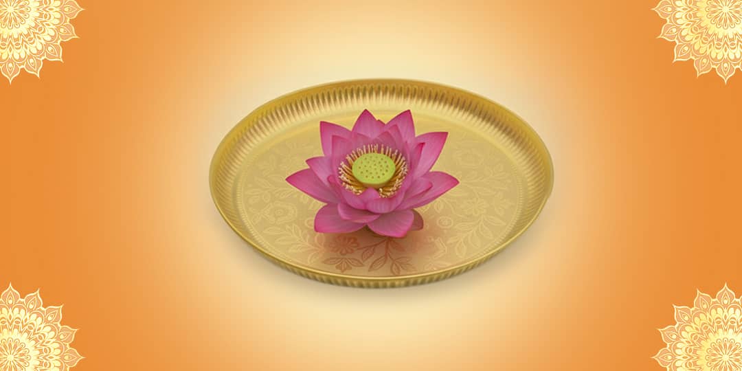 Offer Lotus to Maa Lakshmi