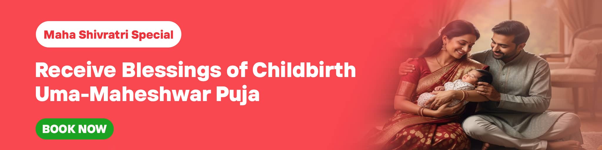 Receive Blessings of Childbirth with Special Maha Shivratri Uma-Maheshwar Puja