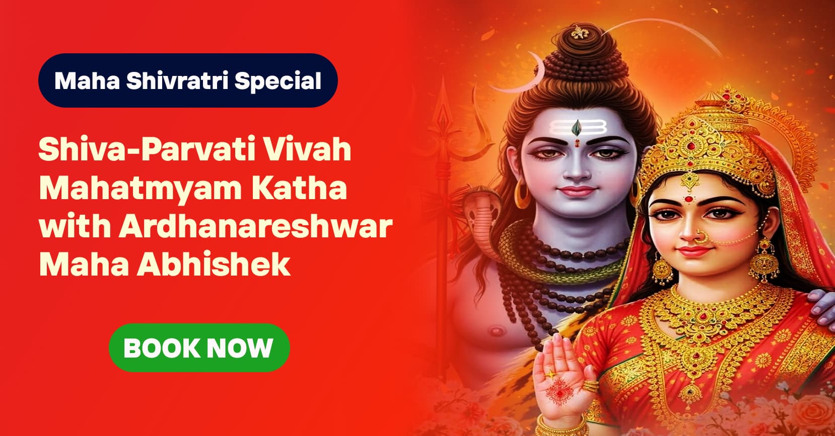 Shivratri Vishesh Shiva-Parvati Vivah Mahatmyam Katha and Ardhanarishwar Maha Abhishek