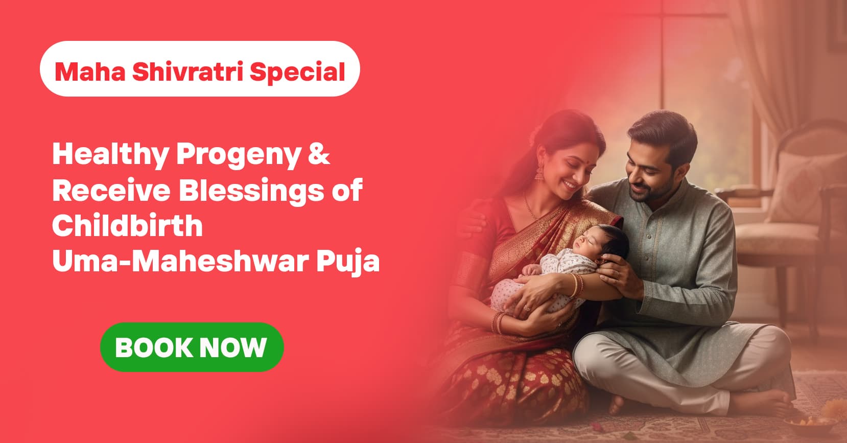 Receive Blessings of Childbirth with Special Maha Shivratri Uma-Maheshwar Puja